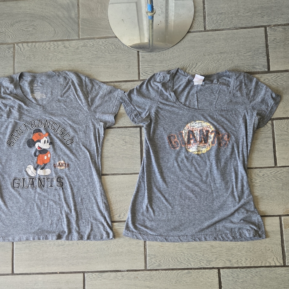 Vintage San Francisco Giants Women’s Tees — XL & L — Mickey & Classic Logos